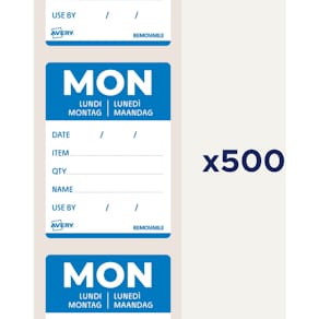 Tages-Etiketten Avery Zweckform, 40 x 56 mm, 500 St., blau