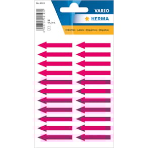 Hinweisetikett HERMA Pfeile 38x7 mm, leuchtrot