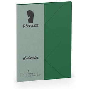 Briefumschlag Rössler Coloretti, C7, 114 x 81 mm, 80 g/m², forest