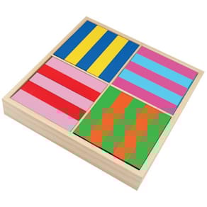 Byggklossar trä färg 12x2,5x0,8cm 100st