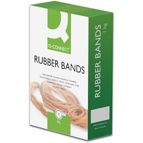 Elastieken Q-CONNECT, breedte 2 mm, lengte 120 mm, doos 1 kg
