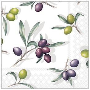 Motivserviette Ambiente Delicious Olives, 33 x 33 cm, Oliven