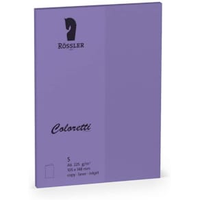 Briefkarte Coloretti, A6 HD, 5 Stück, lila