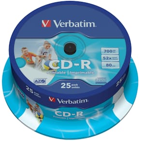 CD-R VERBATIM Print Spindel 25/fp