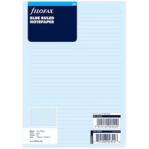 A5 Anteckningsblad Linjerade Blå