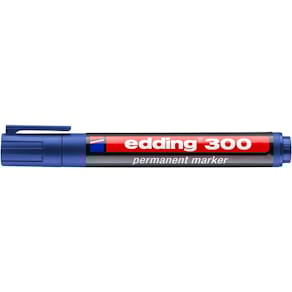 Märkpenna Edding 300 Blå, permanent, konisk, 10/fp