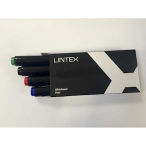 Whiteboardmarkere Lintex rund spids, assorterede farver, 4 stk