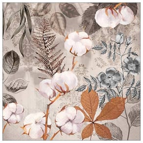 Serviette AMBIENTE Motiv Baumwolle, 33x33 cm, 3-lagig, bunt