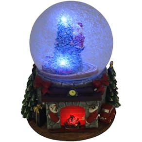 Schneekugel Noname Kamin, LED, Musik, rotierend, Ø12 cm