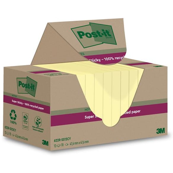 Notatblokk POST-IT SSN48x48 Resir CY(12)