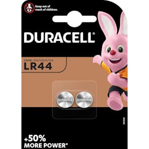 Knoopcel Duracell Electronics LR44, blister van 2 stuks