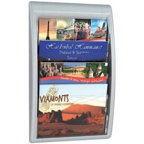 Wand-Prospekthalter Paperflow 4060.35, 4 Fächer, alu, A4