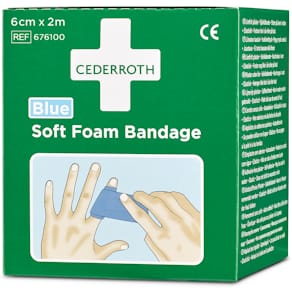 Plåster CEDERROTH SoftFoam 6cmx2m blå
