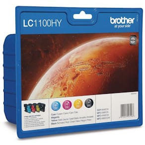 Blekk BROTHER LC1100HY A3 sort + CMY (4)
