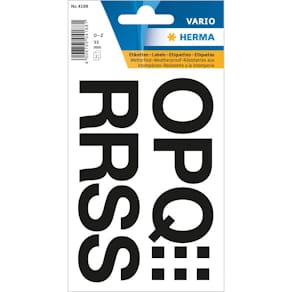 Buchstabenetiketten HERMA O-Z Folie schwarz 26 Stück