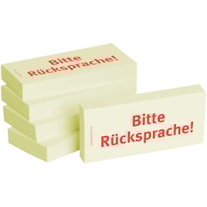 Haftnotiz BIZSTIX Business 1301010159, Bitte Rücksprache!, gelb,