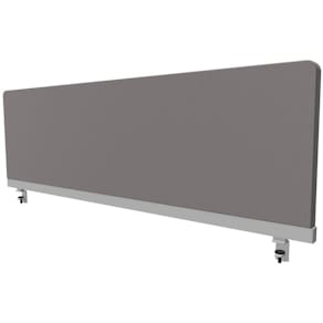 Trennwand OKA DeskTOP Akustik, Stoffbespannt, 160x48 cm, grau, Al