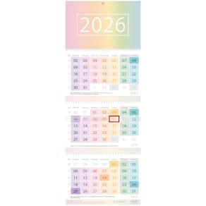 Drei-Monatskalender HÄFFT Rainbow 2026, bunt