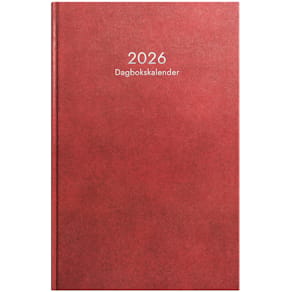 Dagbokskalender 2026 röd