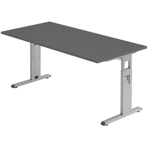 Schreibtisch Hammerbacher OS16, 160 x 80 cm, graphit/silber