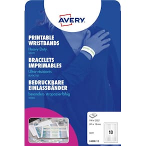 Armbånd AVERY hvit 265x18mm (100)