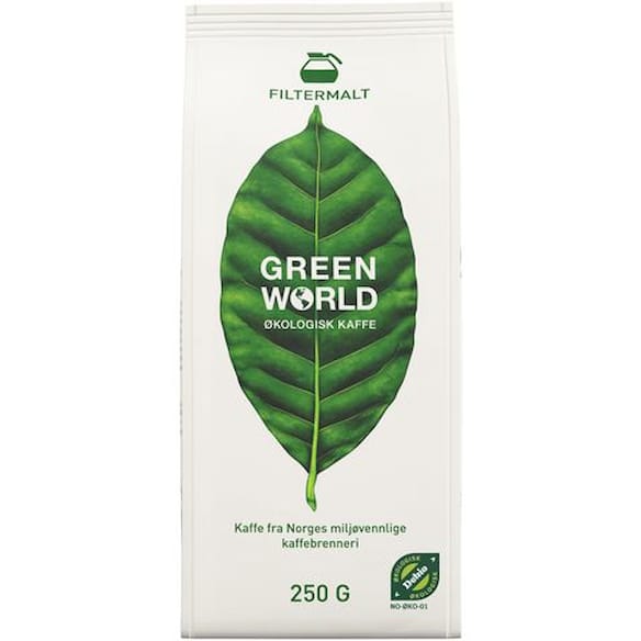 Kaffe GREEN WORLD filtermalt økolog 250g 12st