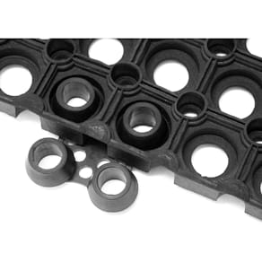 Bodenschutzmatte Miltex Ring, 10 Stück, schwarz
