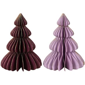 Dekorationsartikel Noname Wabe Baum, violett, 2-fach sortiert