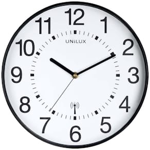 Vægur UNILUX Maxi Wave 38x38 cm, kvadratisk, sort