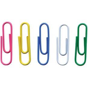 Papierklemmen, 28 mm, geassorteerde kleuren, zak (500 stuks)