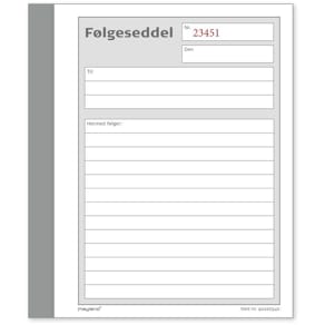 Standardblok, Mayland, Delivery note hvid, 108x150mm, pakke a 10