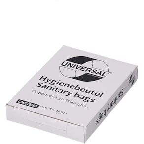 Hygienebeutel Deiss Universal, 80+70x250 mm, weiß, 1,5 L, 30 Stk.