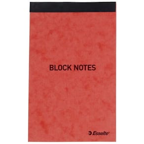 Notatblok Esselte linjeret hvid 80 x 130 mm, 10 stk