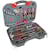 Gereedschapskoffer Perel, set van 78 stuks, grijs