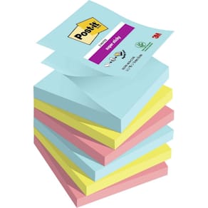 Notes Post-it Super Sticky, 76x76 mm, assort., 12 pk