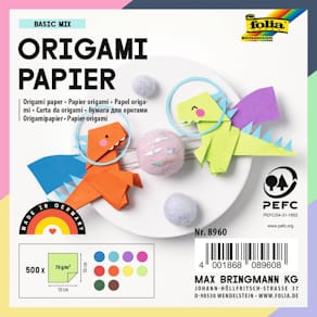 Faltblatt Folia, 10 x 10 cm, 70 g/m², sortiert