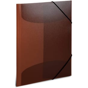 Gummizugmappe HERMA, A3, PP, transluzent/braun