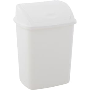 Vuilbak Vepa Bins, met swingdeksel, 15 l, wit