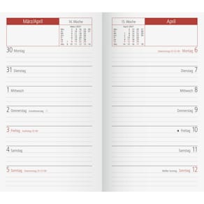Kalendereinlage RIDO TM 15, Taschenkalender 2027
