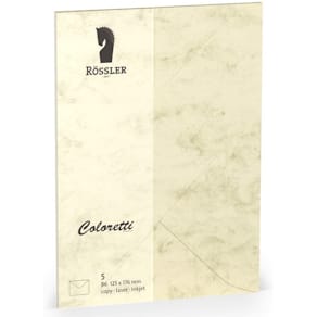 Briefhülle Rössler Coloretti, B6, 5 St., chamois
