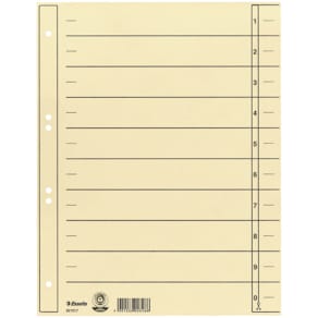 Trennblatt Esselte, A4, chamois