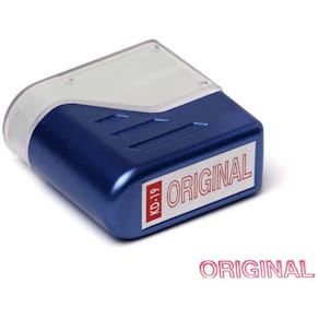 Stempel Trodat Deskmate tofarvet blå/rød, 1 stk