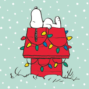 Zelltuchserviette BRAUN + COMPANY Snoopy, Weihnachten