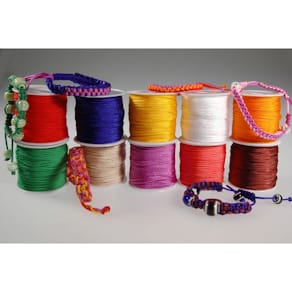 Pärltråd Polyester, 18m x 10 färger