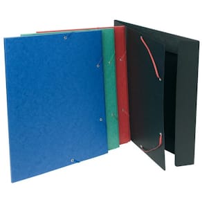 Gummibandsmapp 3-klaff A3 600g sort