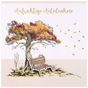 Trauerkarte BSB, mit Applikation