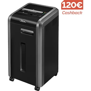 Papiervernietiger Fellowes Microshred 225Mi, micro-cut, zwart