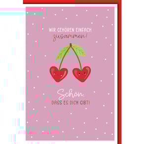 Valentinstagkarte, geprägt, mit Umschlag, bunt