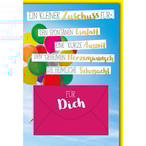 Glückwunschkarte BRAUN + COMPANY Geldgeschenk