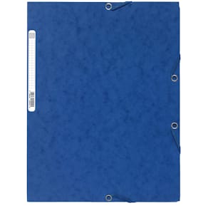 Snoddmapp A4 3-klaff blå